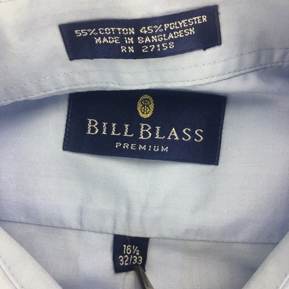 Bill Blass Premium Button Up Shirt Mens Size 16 1/2- 32/33 Long Sleeve - Picture 7 of 9